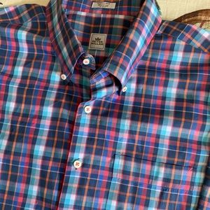 Peter Millar Men's XL Plaid Long Sleeve Button-Front Shirt
